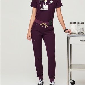 FIGS XS ZAMORA DEEP PURPLE JOGGER